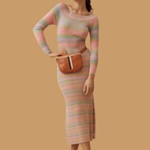 Daily Practice by Anthropologie Striped Sweater Midi Dress